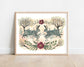 8x10 Print - Rabbit and Floral Illustration