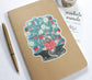 Large Vinyl Sticker - Little Mouse Reading in Her Garden