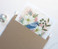 Garden Bird Art - 11x14 Scrub Jay with Dogwood Blossoms Illustration Print for Nature Lovers