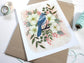 Springtime Blooms - Scrub Jay with Dogwood Blossoms Drawing - 8x10 Wall Decor Print