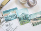 Set of Three Hand Illustrated  Vinyl Stickers - Three Views of Mt Hood