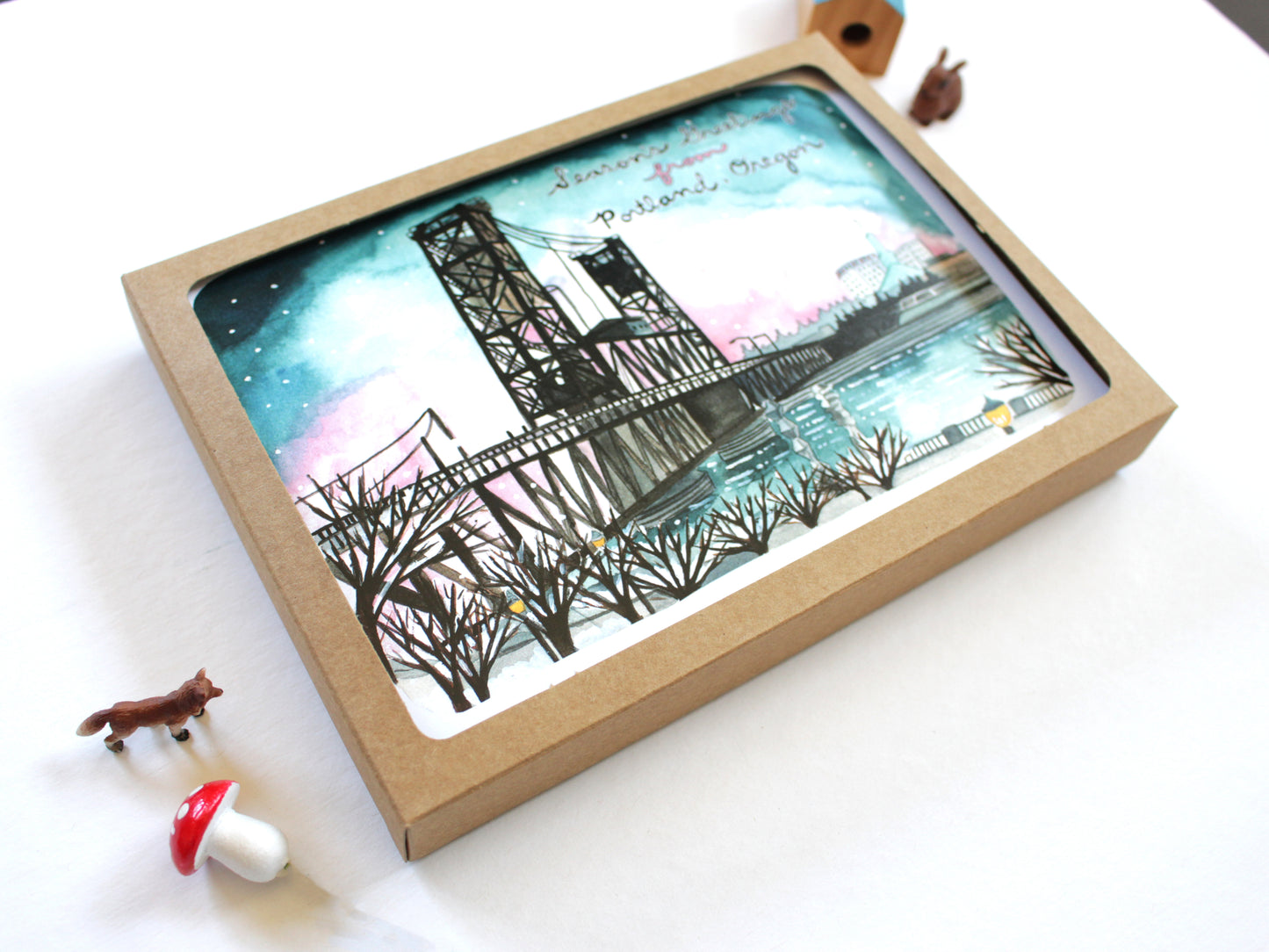 Set of Portland Holiday Cards - Season's Greetings from Portland, Oregon
