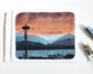 Hand Illustrated Seattle Art Print of the Space Needle