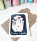 Hand Illustrated Blank Greeting Card Thanks a Bunch