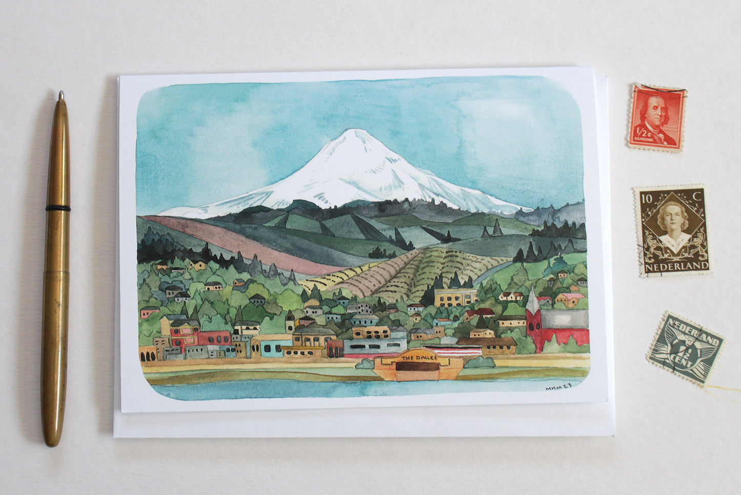 Charming Oregon Souvenir: The Dalles Greeting Card
