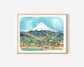 The Dalles Oregon Landscape Art Print - 11x14