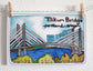 Tilikum Bridge Illustrated Portland Oregon Postcard