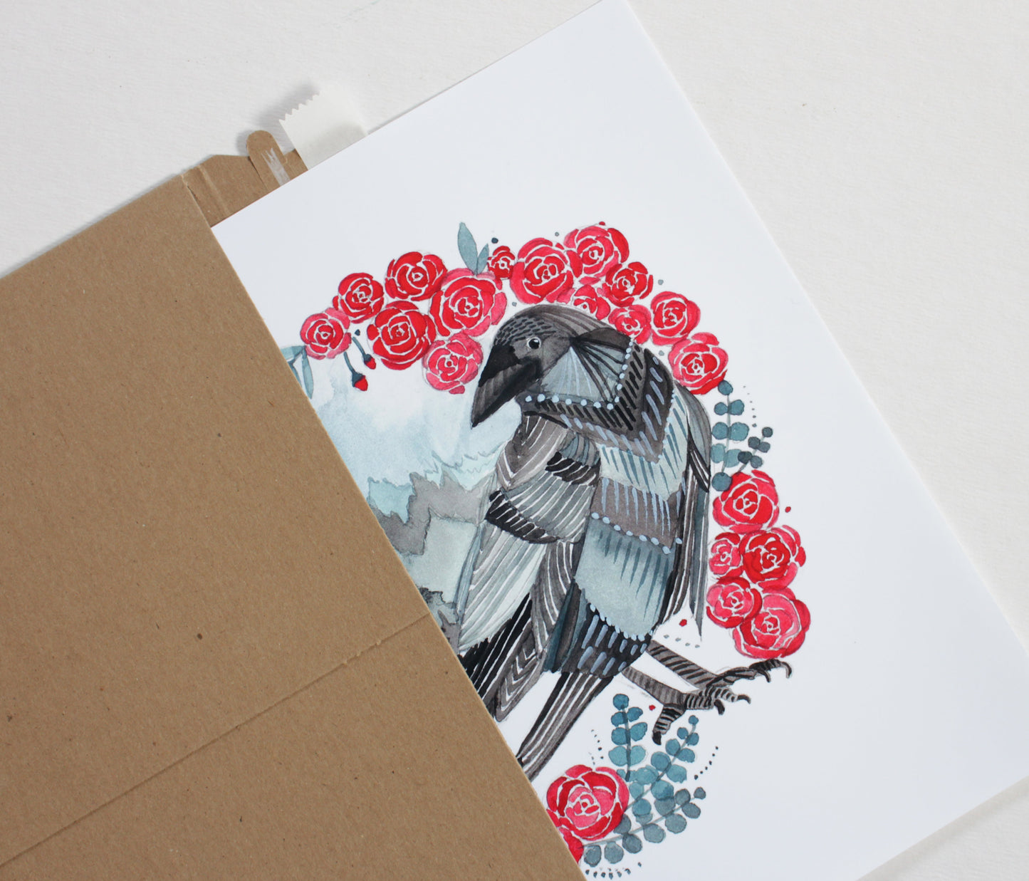 11x14 Print - Two Crows and Roses