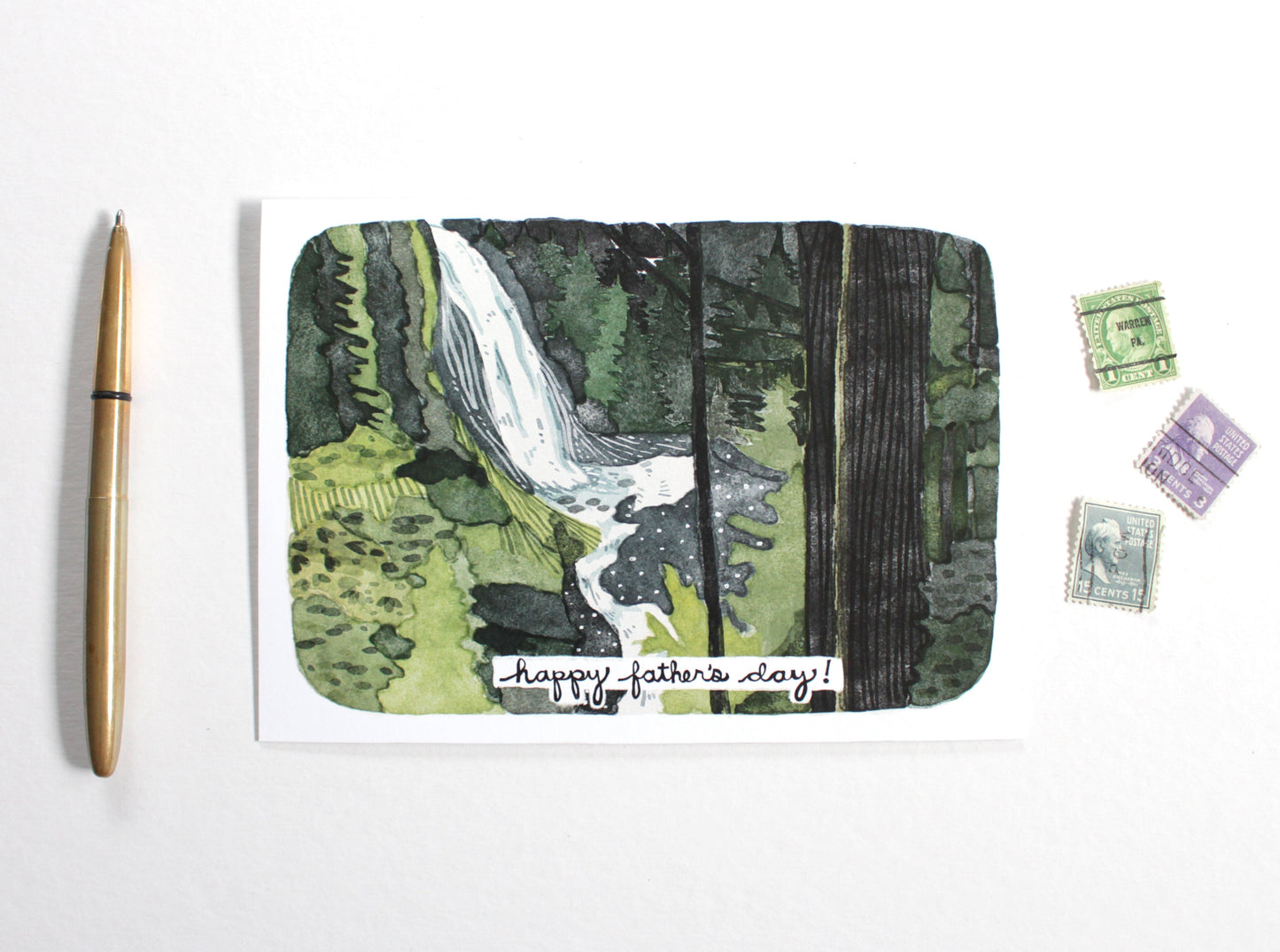 Father's Day Greeting Card - Featuring Wahclella Falls Artwork