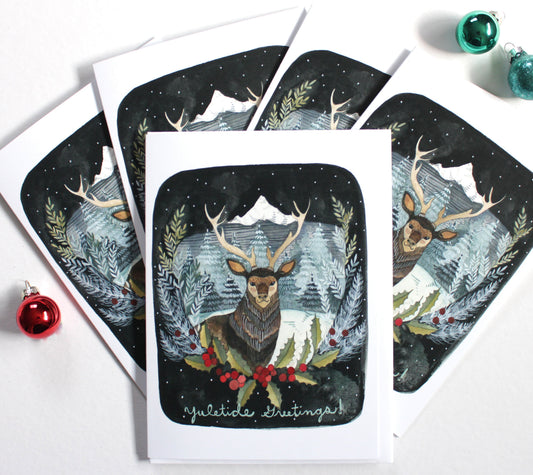 Set of Blank Yuletide Greeting Cards - Yuletide Greetings